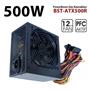 PowerBoost PB500AR 500W APFC 2-PCI-E 6+2 Pin 12cm Siyah Fanlı ATX Power Supply
