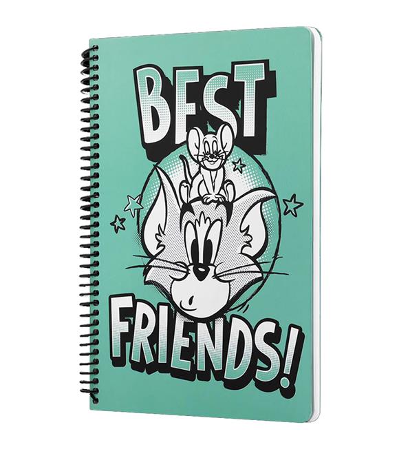 Mabbels Spiralli Defter Tom And Jerry Best Friends Yeşil 80 YP 17x24 DFT-388593