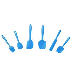 Silver Crest SPT-01 Silikon & Paslanmaz Çelik 6lı Mavi Spatula Seti