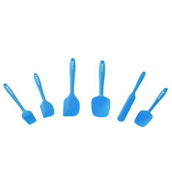Silver Crest SPT-01 Silikon & Paslanmaz Çelik 6lı Mavi Spatula Seti