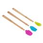 Silver Crest SPT-03 3 Lu Renkli 26CM Uzun Silikon Bambu Spatula Seti