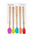Silver Crest SPT-02 5 Li Renkli 26CM Uzun Silikon Bambu Spatula Seti_6)