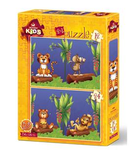 Art Puzzle 12+24 Parça Orman Dostları 4488