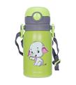 S-link SL-TM06 Yeşil 300ML Iç 304 Dış 201 Taşınabilir Paslanmaz Çelik Çocuk Termos Kupa-Bardak