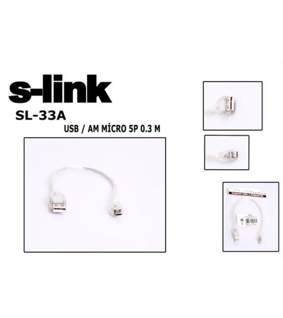 S-link SL-33A 0.3m USB AM-MICRO5P Kablosu Kategori Dışı