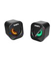 Snopy SN-83U 2.0 Mini Led Işıklı 2Wx2CH Siyah USB Gaming Speaker Hoparlör_1)