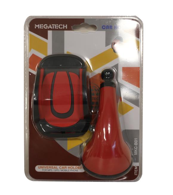 Megatech MKC-B02 Kırmızı Vakumlu Araç Telefon Tutucu