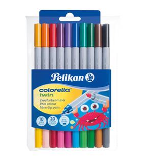 Pelikan Keçeli Kalem Colorella 2 Li Uç 20 Renk 10 Lu 949 511