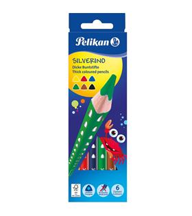 Pelikan Kuru Boya Kalemi Silverino Jumbo Üçgen 6 Lı 700610
