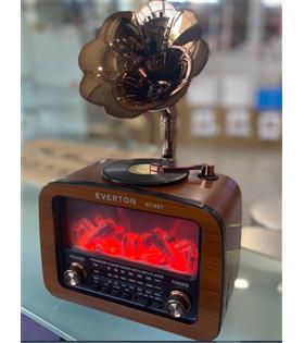 Everton Rt-651 -Usb-Tf-Am-Fm-Sw-Blue-Connect-Tws-Usb Şarj Nostaljik Radyo Alev Işıklı Bluetooth Hoparlör