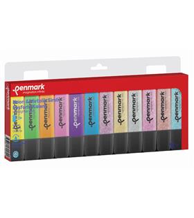 Penmark Fosforlu Kalem 12 Li Karışık Renk 6 Neon+ 6 Simli