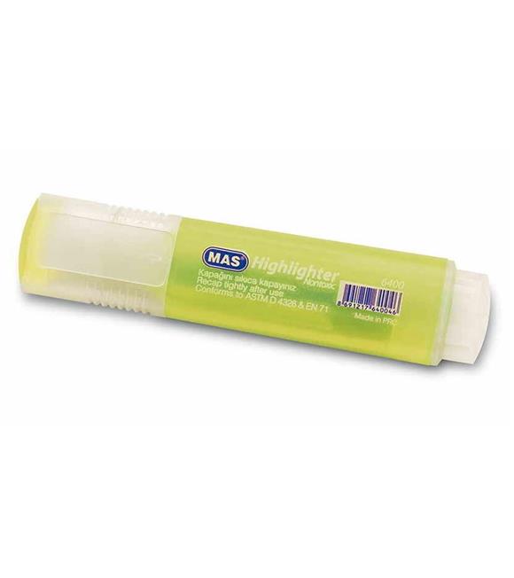 Mas Fosforlu Kalem Sarı 6400 12'li Paket