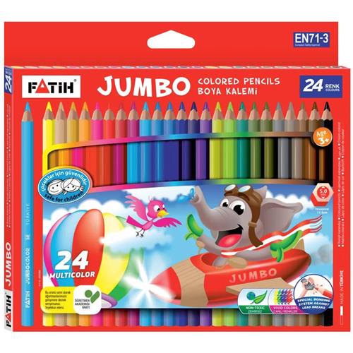 Fatih Kuru Boya Karton Kutu Jumbo Tam Boy 24 Renk 33424 Okula Dönüş Kampanyası Boya Gereçleri