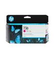 HP 738 Magenta Kırmızı 130ML Plotter Kartuşu 498N6A