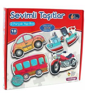Todizoo Sevimli Taşıtlar Yapboz 12 Parça
