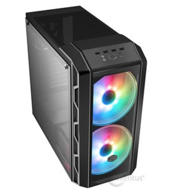 Cooler Master MasterCase H500 Mesh Akrilik Panel Tempered Glass 2x200mm ARGB Led Fanlı MidTower Kas