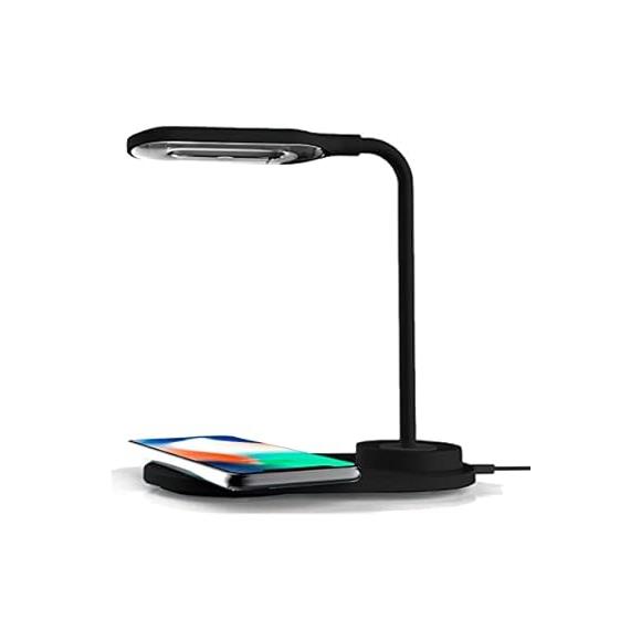 Elba HT-513 Siyah TypeC 10W Kablosuz Şarj Cihazı Kalemlikli Masa Lambası