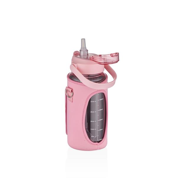 Vagonlife VGN2115 1500ml Pembe Pipetli Kılıflı Matara