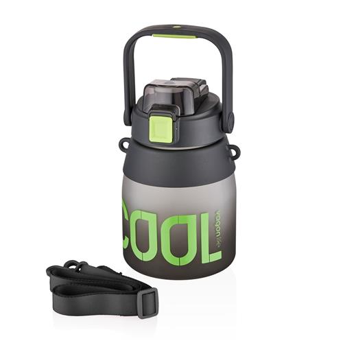 Uzspace Vagonlife VGN6275 1000ml Siyah Pipetli Askılı Matara Okula Dönüş Kampanyası Mataralar