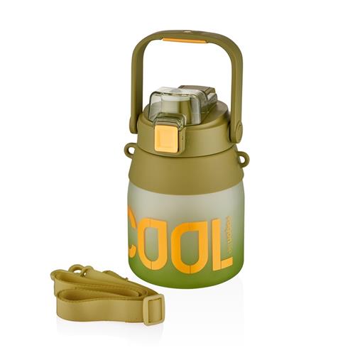 Uzspace Vagonlife VGN6275 1000ml Yeşil Pipetli Askılı Matara Okula Dönüş Kampanyası Mataralar