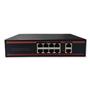Nova ND1P802ALF 8 Port Poe+ 10-100 Mbps 2 Port 10-100 Uplink Switch 150W