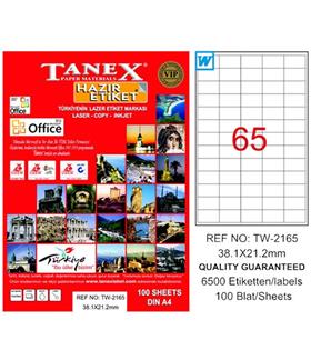 Tanex Laser Etiket 100 YP 38x21 Laser-Copy-Inkjet TW-2165