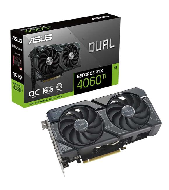 Asus Dual GeForce RTX4060Ti OC 16GB DUAL-RTX4060TI-O16G GDDR6 128 Bit DLSS 3 Ekran Kartı