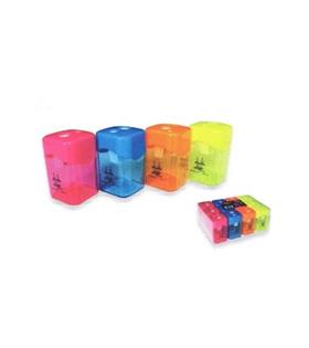 Rubenis Kalemtıraş 4 Renk Çift Açacaklı Yuv. Şeffaf Kapak RKT-27