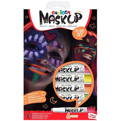 Carioca Yüz Boyası 6 GR 6 Renk Fosforlu 43156 Okula Dönüş Kampanyası Boya Gereçleri