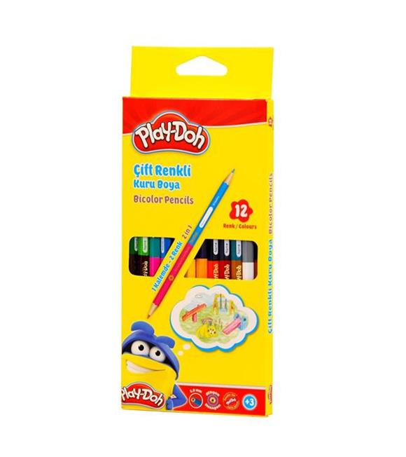 Play-Doh Kuru Boya Bicolor 24 Renk 12 Lİ PLAY-KU011