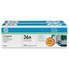 HP 36A Black Siyah Çiftli 2.000 Sayfa Toner CB436AD
