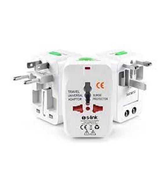 S-link SLX-WTA03 Beyaz Universal Seyahat Adaptoru ( Tüm Ülkeler İçin Uygun Priz)