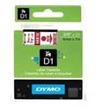 DYMO S0720700 D1 Yedek Şerit 9 mmx7mt Beyaz-Kırmızı 40915