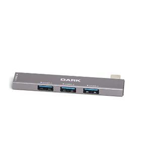 Dark  DK AC USB34C 4 Port USB HUB USB-C 1XUSB -A3.0 3XUSB-A2.0