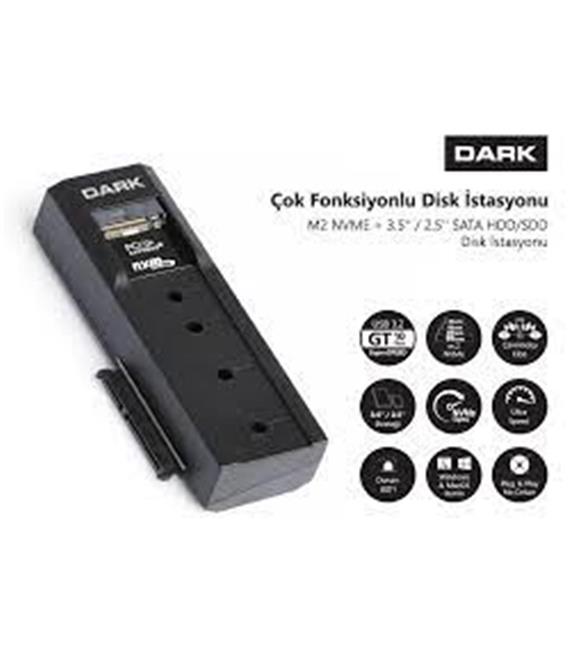 Dark DK M2 NVME +3.5 -2.5 SATA HDD- SSD Disk İstasyonu
