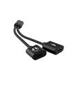 Hytech HY-XO38 Gümüş 2 in 1 Şarj+Kulaklık Lightning Metal Gövdeli Çevirici Kablo