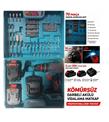 CATPOWER 1050 Kömürsüz Darbeli Şarjlı Matkap Vidalama 20V 2.0AH 55 Nm Brushless Çift Akülü 70 Parça Mekanik El Aletleri