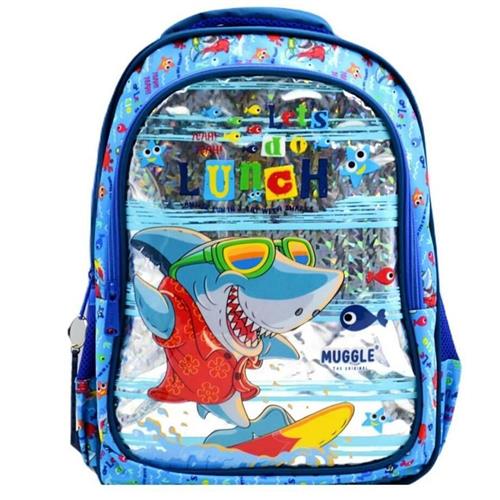 Muggle Okul Çantası Cute Shark Mavi Mu-0044 Okula Dönüş 2026 — Çanta, Defter, Kalem Ve Matara İndirimleri