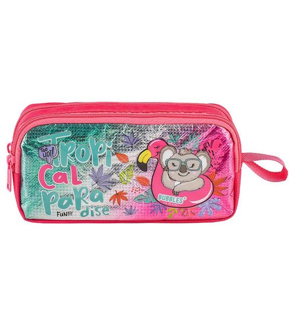 Muggle Kalem Çantası Tropikal Pradice Pembe Mu-8966