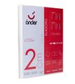 Önder Sunum Klasörü 4 Halkalı 20 MM A4 Beyaz 2012-5