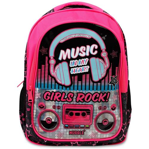 Muggle Okul Çantası Music Siyah Mu-7143 Okula Dönüş 2026 — Çanta, Defter, Kalem Ve Matara İndirimleri