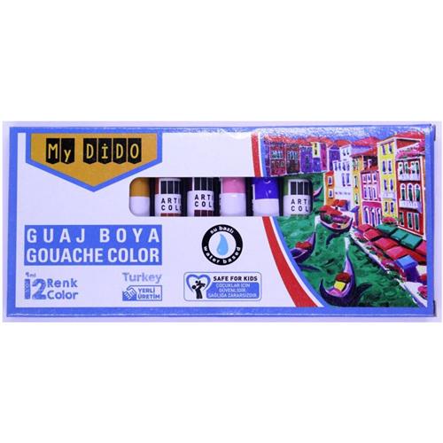 Mydido My Dido Guaj Boya Tüp 12 Renk 9 ML MY54 Okula Dönüş Kampanyası Boya Gereçleri