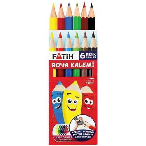 Fatih Kuru Boya Yarım Boy 6 Renk 33006 Okula Dönüş Kampanyası Boya Gereçleri