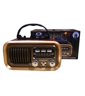 Everton Rt-877 Güneş Enerji Panelli Bluetooth Fm-Usb-Tf-Aux Şarjlı Nostaljik Radyo