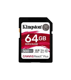 Kingston SDR2-64GB Canvas React Plus SDXC UHS-II 300R-260W U3 V90 for Full HD-4K-8K Hafıza Kartı