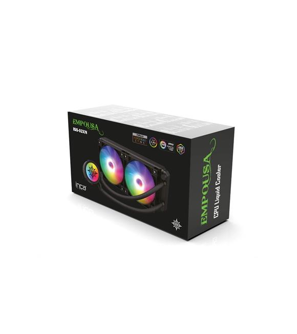 Inca ISS-02XN Intel-amd 2X120MM Argb LED Fanlı Am5 Control Remote Cpu Liquid Cooler