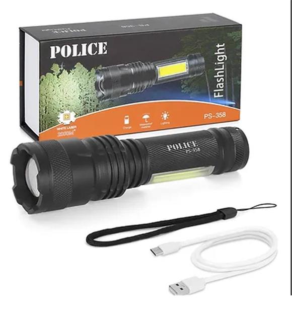 Polıce PS-358 Zoom Gövdede Işık Şarjlı Led El Feneri
