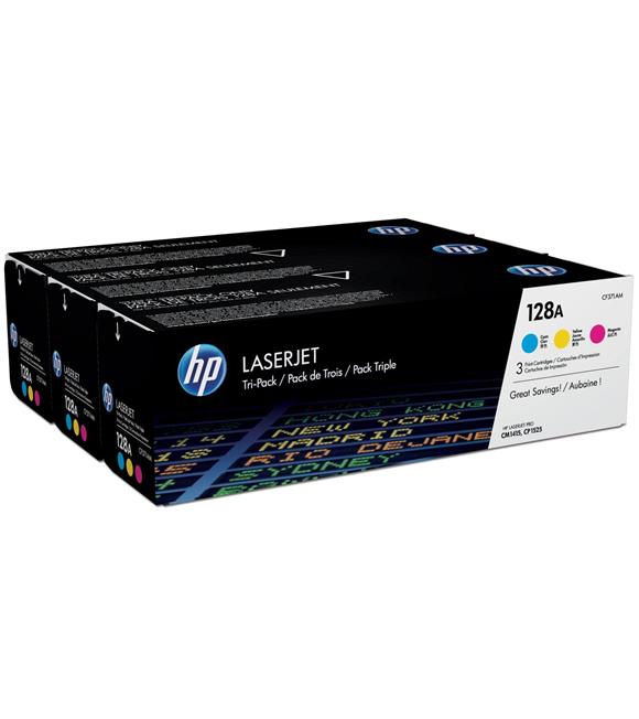 HP 128A Mavi-Kırmızı-Sarı 3lü Takım Toner CF371AM CE321A-CE322A-CE323A