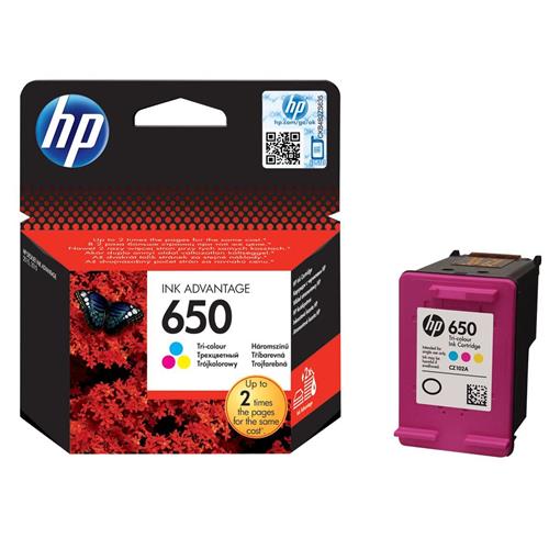 HP 650 Color Renkli Kartuş CZ102AE Yazıcı Ve Sarf Malzemeleri