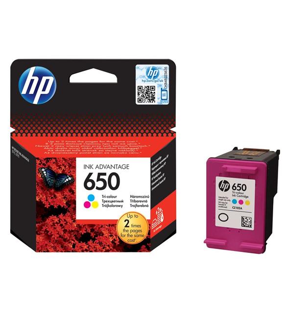 HP 650 Color Renkli Kartuş CZ102AE